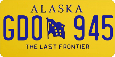 AK license plate GDO945