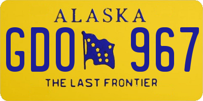 AK license plate GDO967