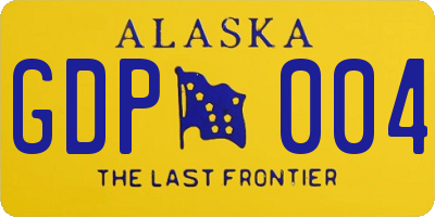AK license plate GDP004