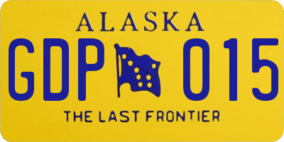 AK license plate GDP015
