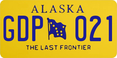 AK license plate GDP021