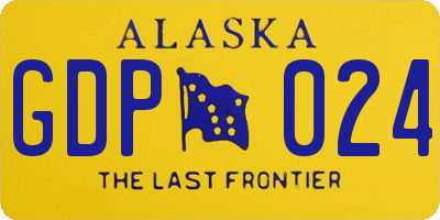 AK license plate GDP024