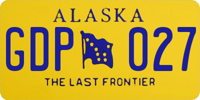 AK license plate GDP027