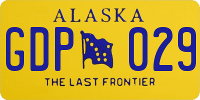 AK license plate GDP029