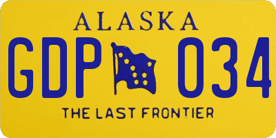 AK license plate GDP034