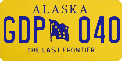 AK license plate GDP040