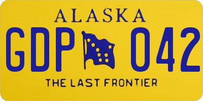 AK license plate GDP042