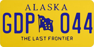 AK license plate GDP044