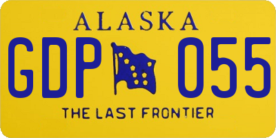 AK license plate GDP055