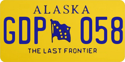 AK license plate GDP058