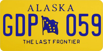 AK license plate GDP059