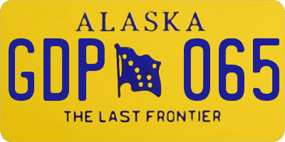 AK license plate GDP065