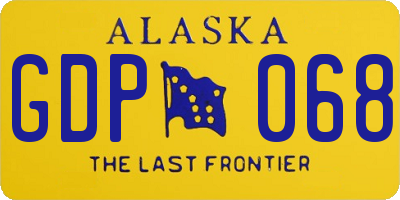 AK license plate GDP068