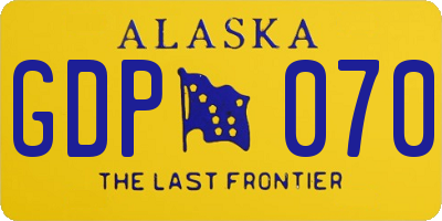 AK license plate GDP070