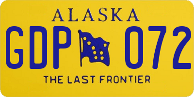 AK license plate GDP072