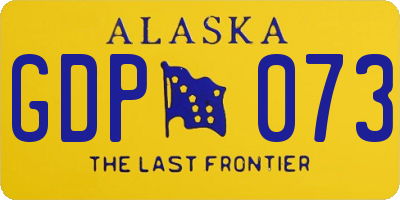 AK license plate GDP073