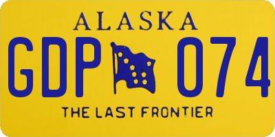AK license plate GDP074