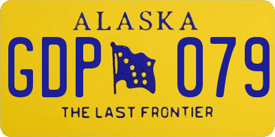 AK license plate GDP079