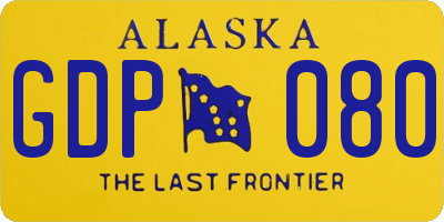 AK license plate GDP080