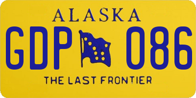AK license plate GDP086