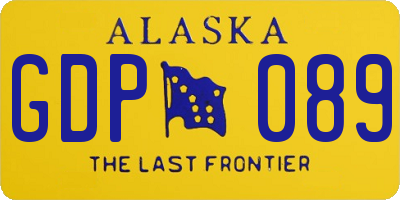 AK license plate GDP089