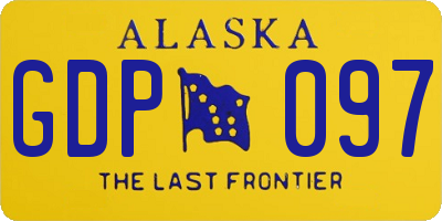 AK license plate GDP097