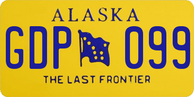 AK license plate GDP099