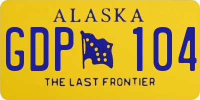 AK license plate GDP104