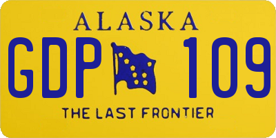 AK license plate GDP109