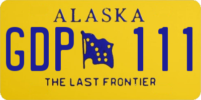 AK license plate GDP111