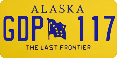 AK license plate GDP117