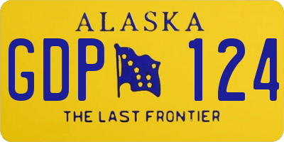 AK license plate GDP124