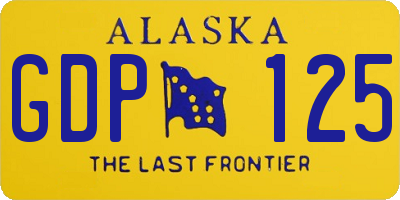 AK license plate GDP125