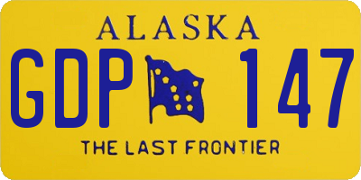 AK license plate GDP147