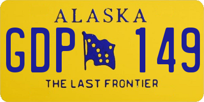 AK license plate GDP149