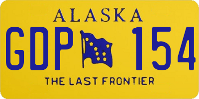 AK license plate GDP154