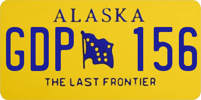 AK license plate GDP156