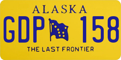 AK license plate GDP158