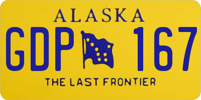 AK license plate GDP167
