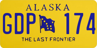 AK license plate GDP174