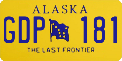 AK license plate GDP181