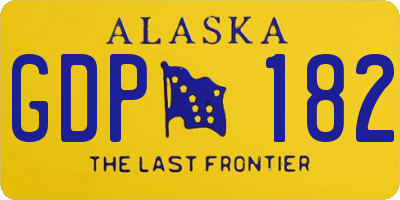 AK license plate GDP182