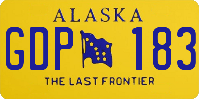 AK license plate GDP183