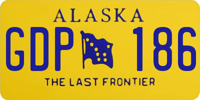 AK license plate GDP186