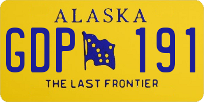 AK license plate GDP191