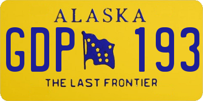 AK license plate GDP193