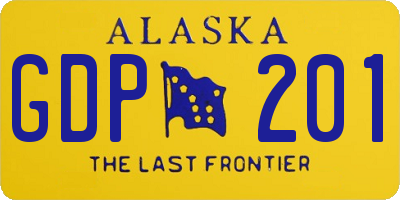 AK license plate GDP201