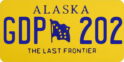 AK license plate GDP202
