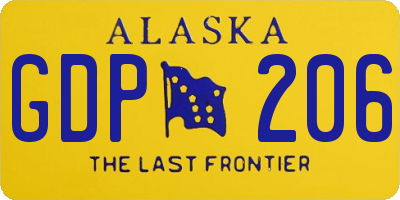 AK license plate GDP206