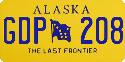AK license plate GDP208